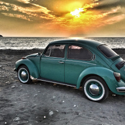 beach vosvos cars sunset turkey