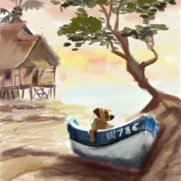 wdptrees tree digital boat dog
