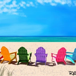 wdpvacation colorful drawing painting beach